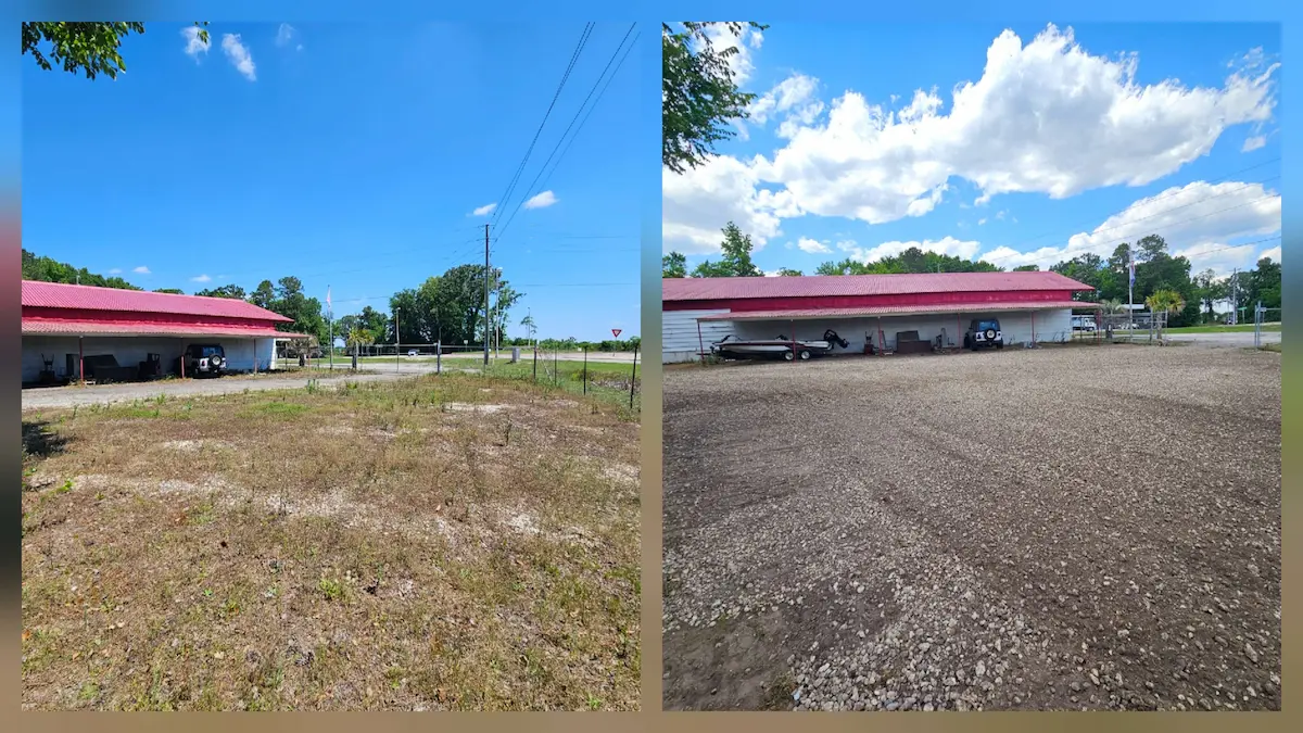 Parking lot grading project